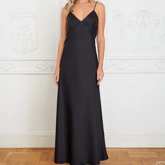 Il Volo MIDNIGHT Silk Slip Dress - Picture 2 of 9